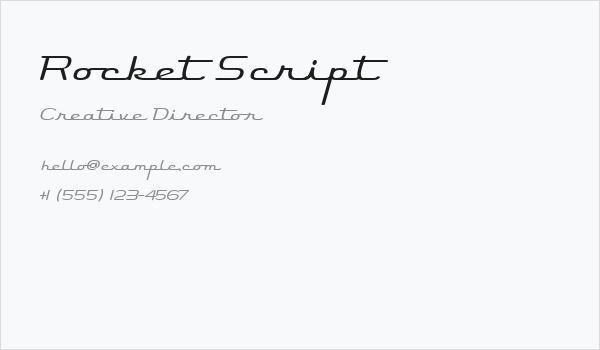 Rocket Script Business Card