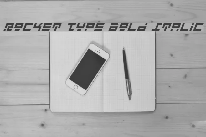 Rocket Type Bold Italic Example 2