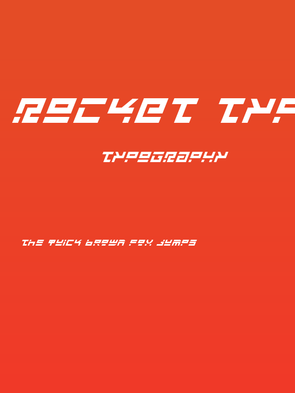 Rocket Type Bold Italic Poster