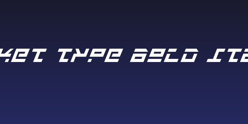 Rocket Type Bold Italic Social Header