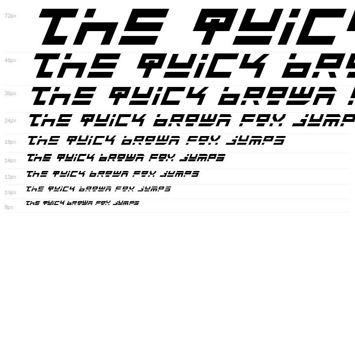 Rocket Type Bold Italic Waterfall