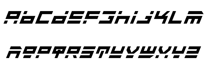 Rocket Type Bold Italic Font LOWERCASE