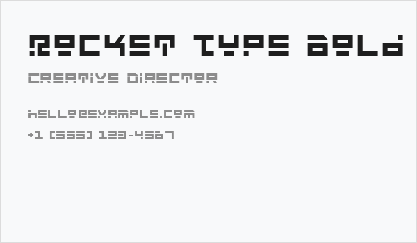 Rocket Type Bold Business Card