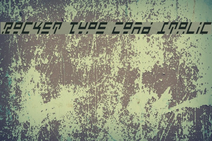 Rocket Type Cond Italic Font examples