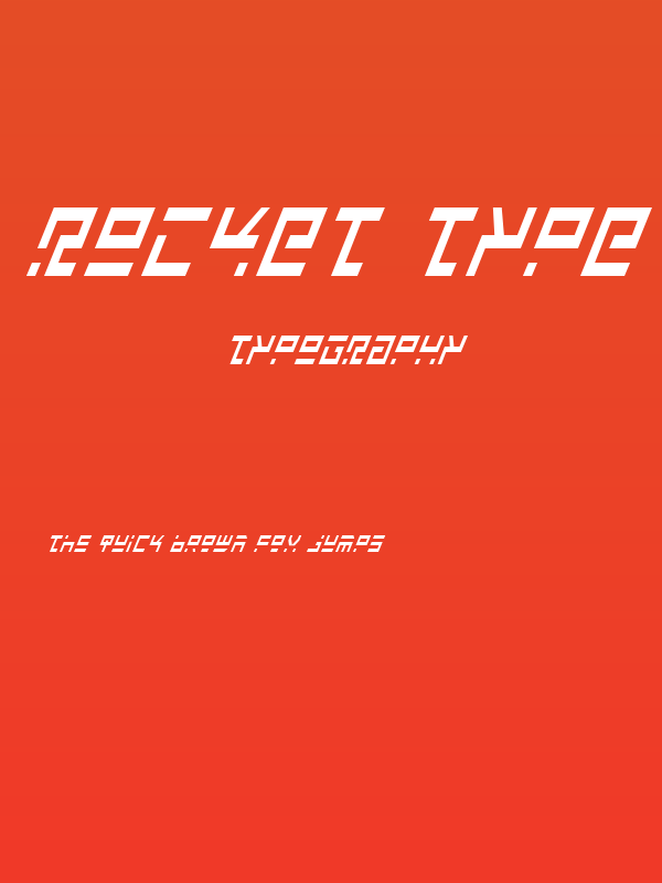 Rocket Type Cond Italic Poster