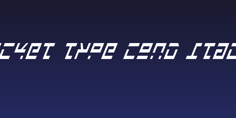 Rocket Type Cond Italic Social Header