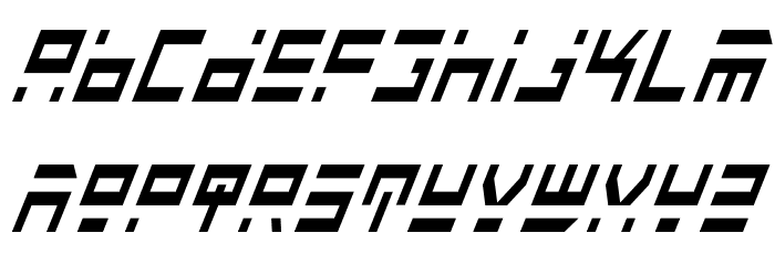 Rocket Type Cond Italic Font LOWERCASE