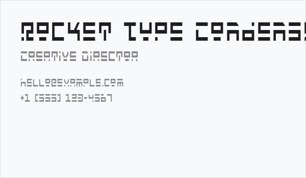 Rocket Type Condensed Business Card