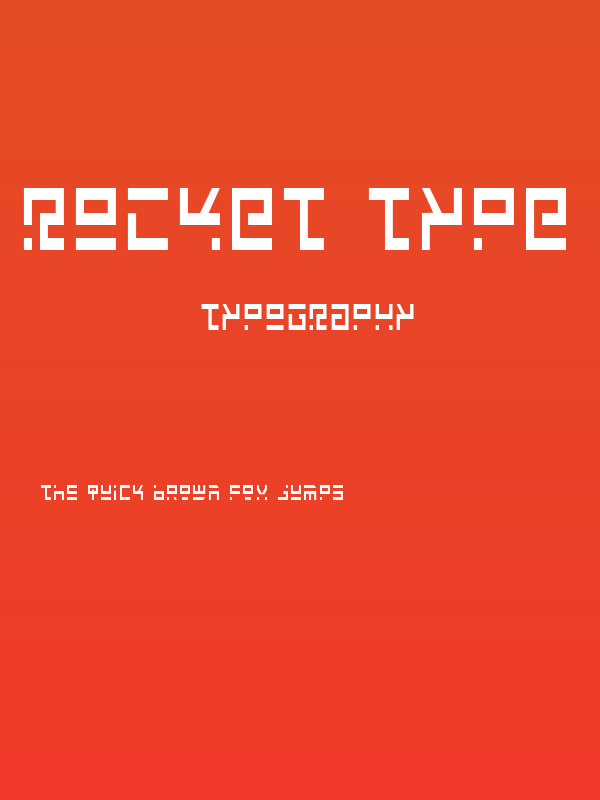 Rocket Type Condensed Poster
