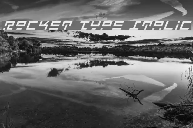 Rocket Type Italic Font examples