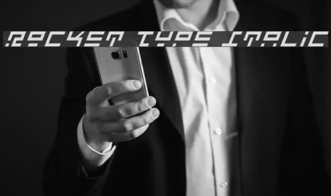 Rocket Type Italic Font examples