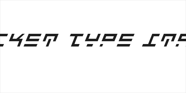 Rocket Type Italic Logo
