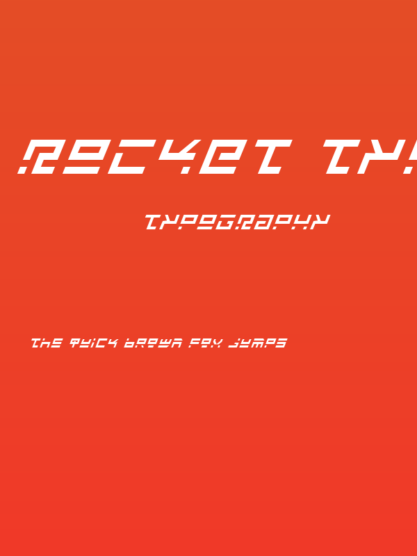 Rocket Type Italic Poster