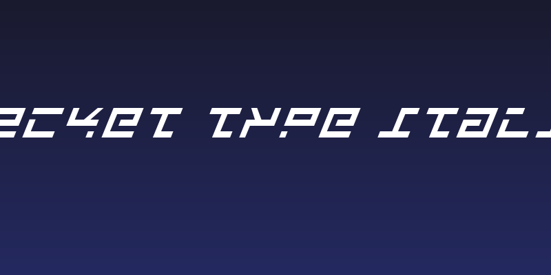 Rocket Type Italic Social Header