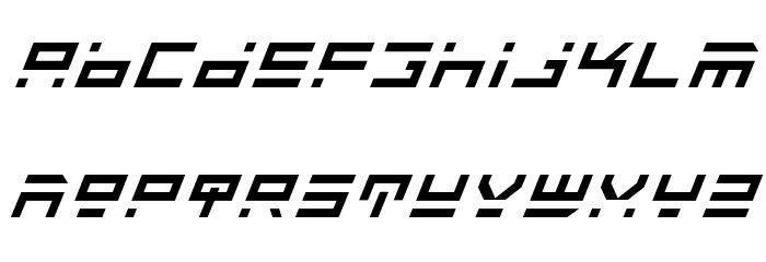 Rocket Type Italic Font LOWERCASE