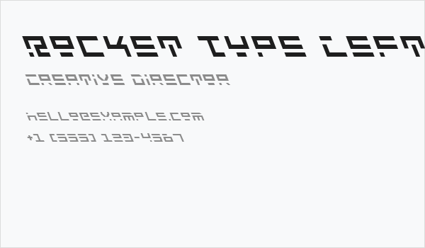 Rocket Type Leftalic Business Card