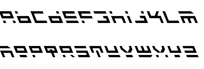 Rocket Type Leftalic Font LOWERCASE