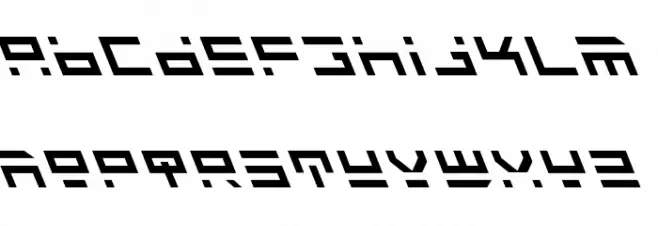 Rocket Type Leftalic Font Litere mici