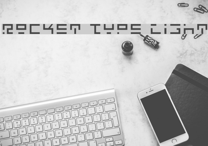 Rocket Type Light Font examples