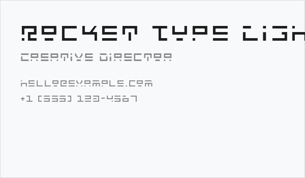 Rocket Type Light Business Card