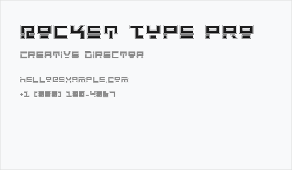 Rocket Type Pro Business Card
