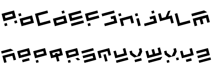 Rocket Type Rotate Font LOWERCASE