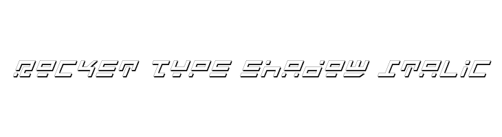Rocket Type Shadow Italic Font