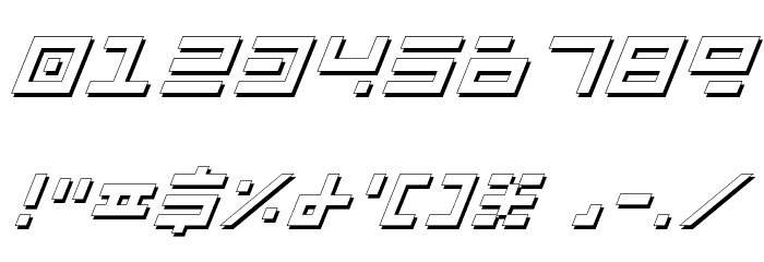 Rocket Type Shadow Italic Font OTHER CHARS