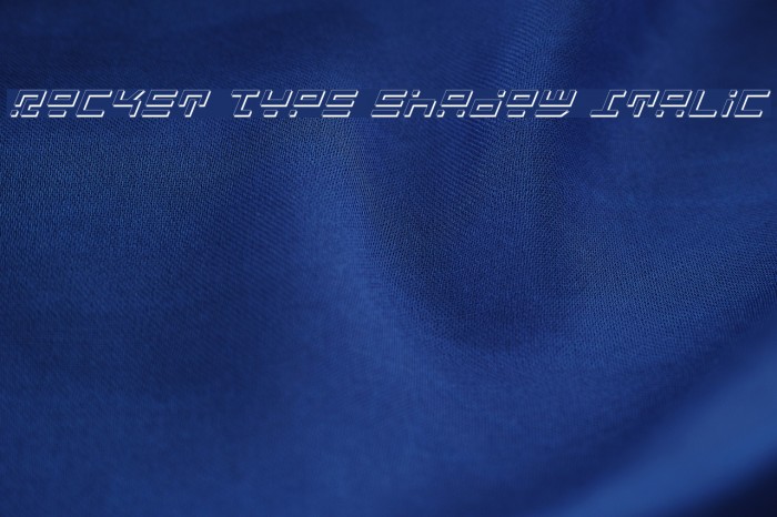 Rocket Type Shadow Italic Font examples
