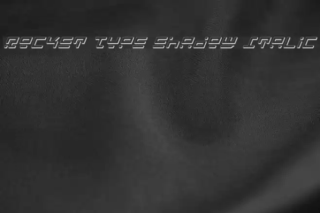 Rocket Type Shadow Italic Font examples