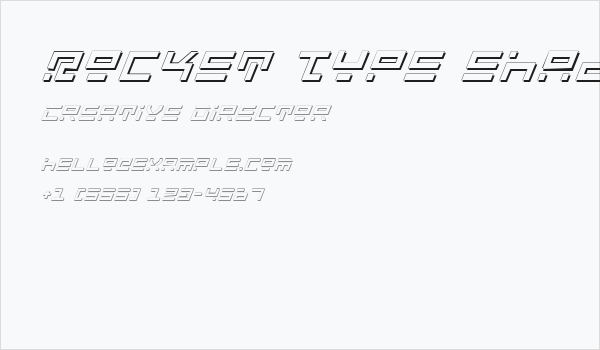 Rocket Type Shadow Italic Business Card