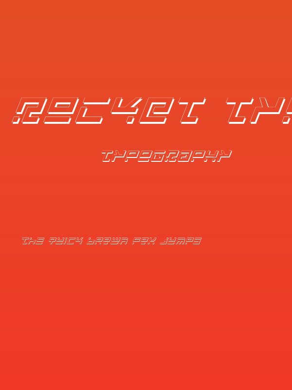 Rocket Type Shadow Italic Poster