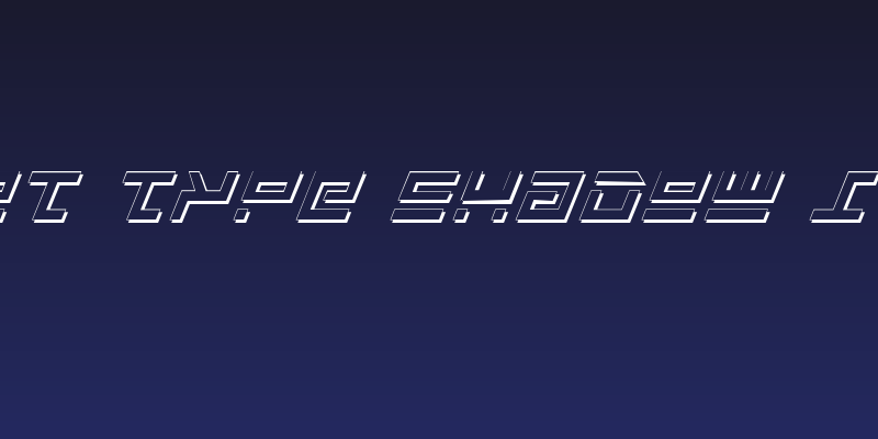 Rocket Type Shadow Italic Social Header