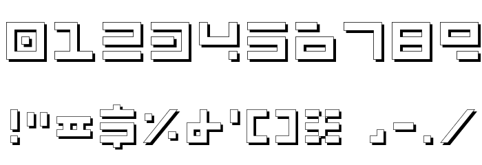 Rocket Type Shadow Font OTHER CHARS