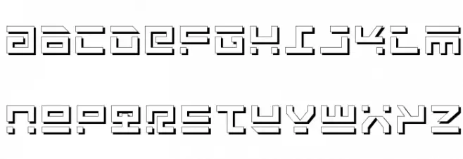 Rocket Type Shadow Schriftart Groß