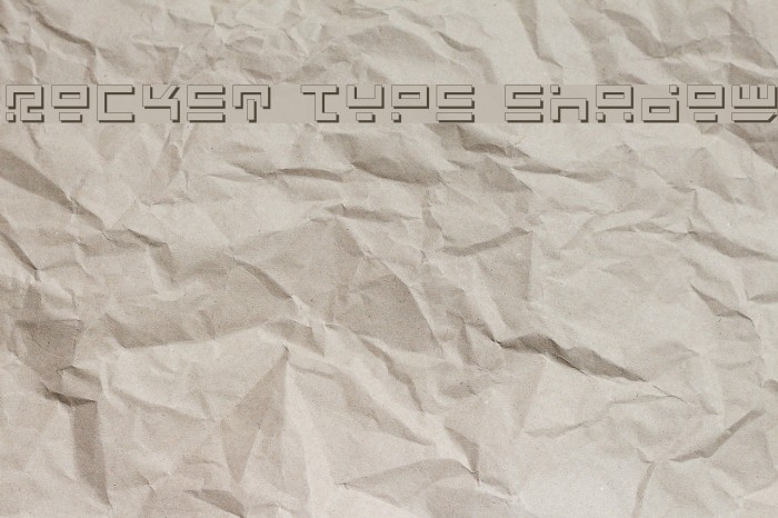 Rocket Type Shadow Font examples
