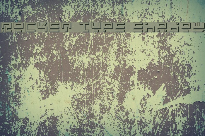 Rocket Type Shadow Font examples