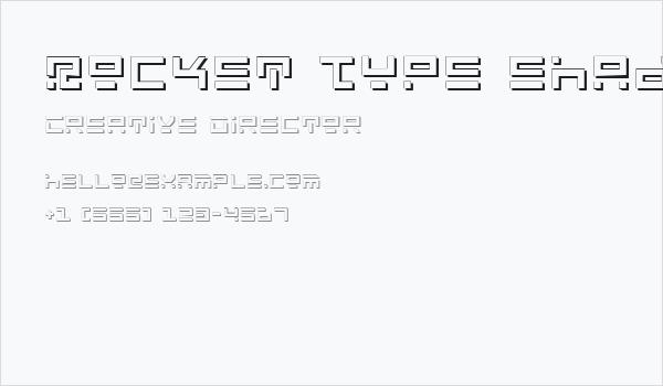 Rocket Type Shadow Business Card