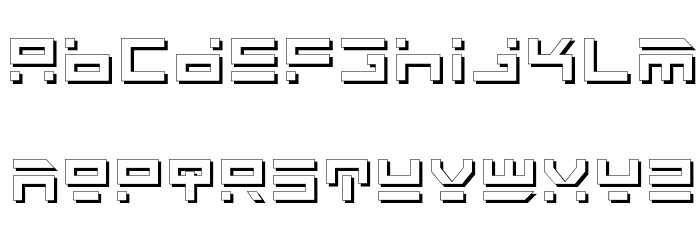 Rocket Type Shadow Font LOWERCASE