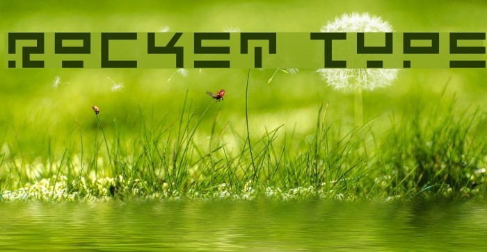Rocket Type Schriftart examples