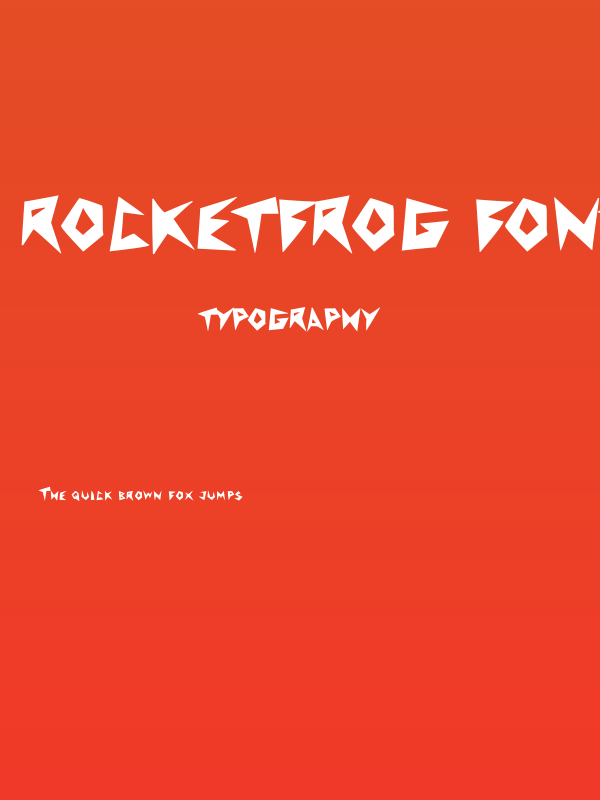 RocketFrog Font Poster