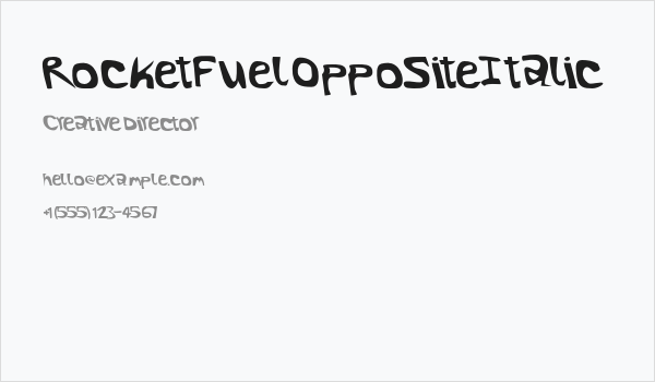 RocketFuel OppositeItalic Business Card