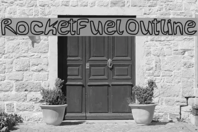 RocketFuel Outline Font examples