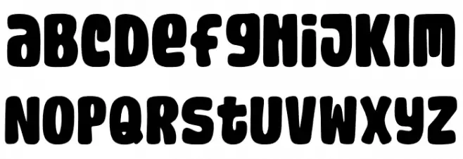 RocketRaccoonFree-Regular Caratteri MINUSCOLO