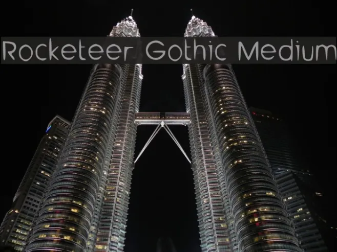 Rocketeer Gothic Medium Example 1