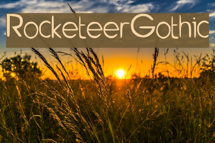 Rocketeer_Gothic Font examples