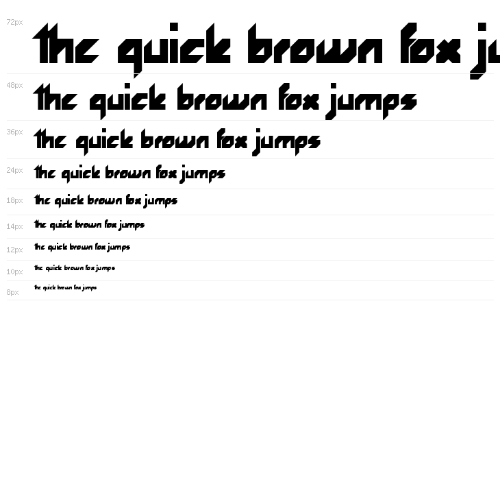 Rocketfont Waterfall