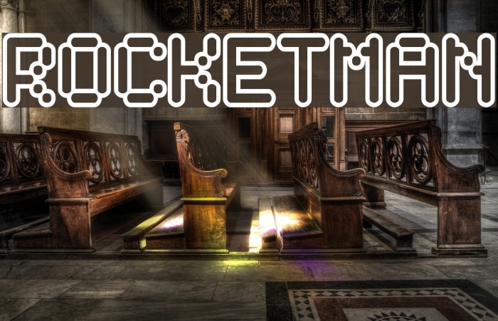 Rocketman Font examples
