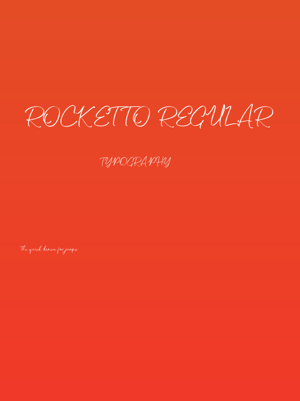 Rocketto Regular Poster
