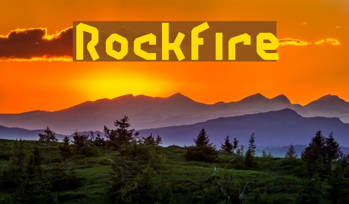 Rockfire Font examples